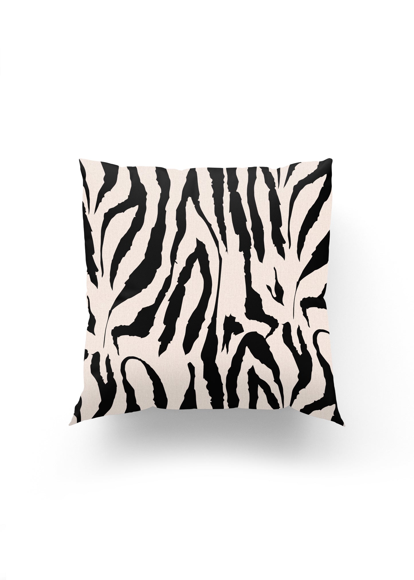 Zebra Tutkusu Bej-Siyah Kırlent Kılıfı