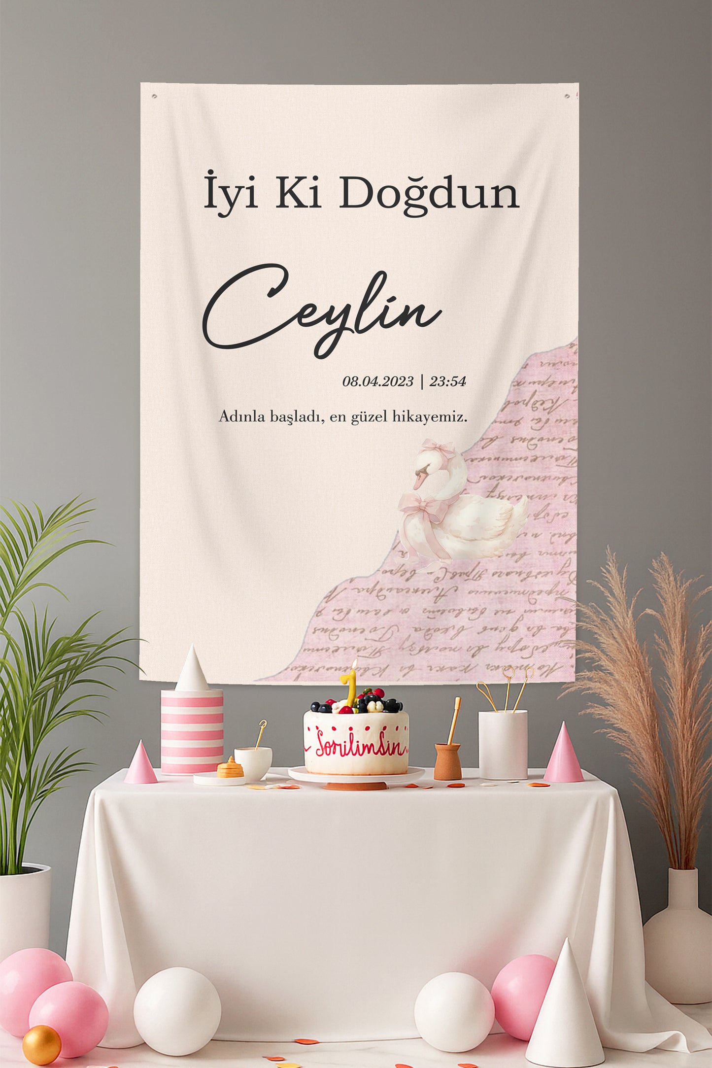 Kişiselleştirilebilir Doğum Günü Örtüsü (#213)