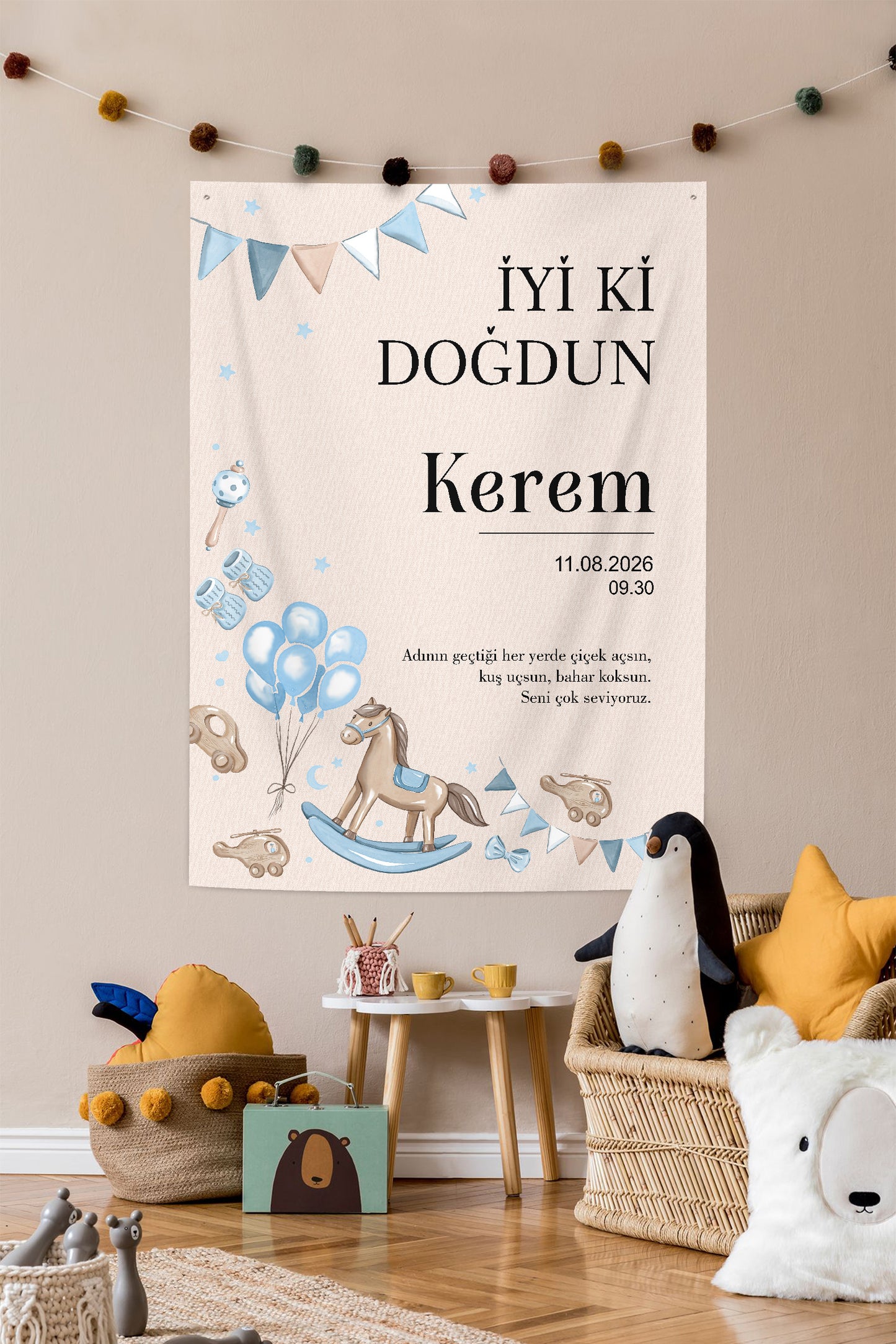 Kişiselleştirilebilir Doğum Günü Örtüsü (#267)