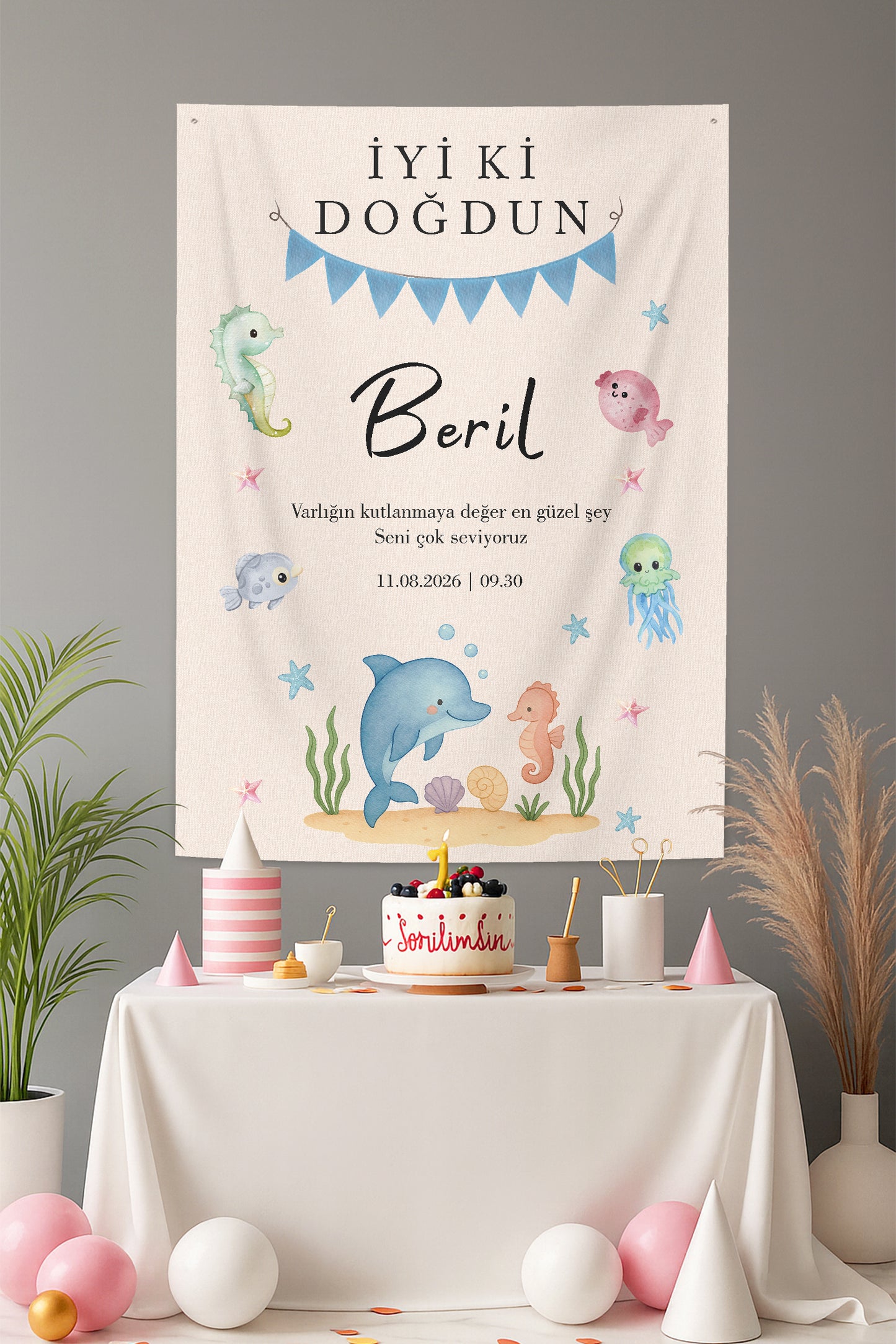 Kişiselleştirilebilir Doğum Günü Örtüsü (#268)