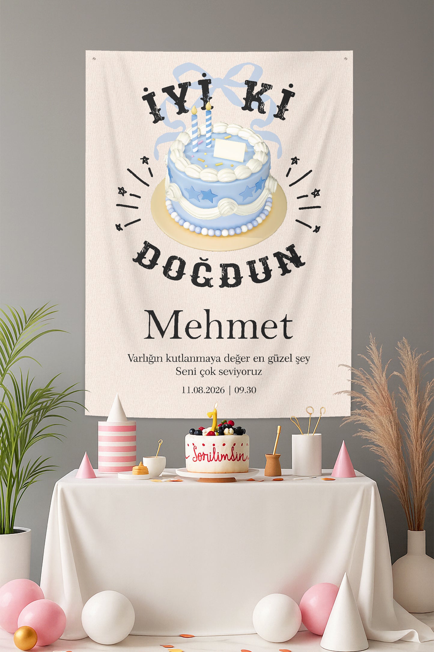 Kişiselleştirilebilir Doğum Günü Örtüsü (#285)