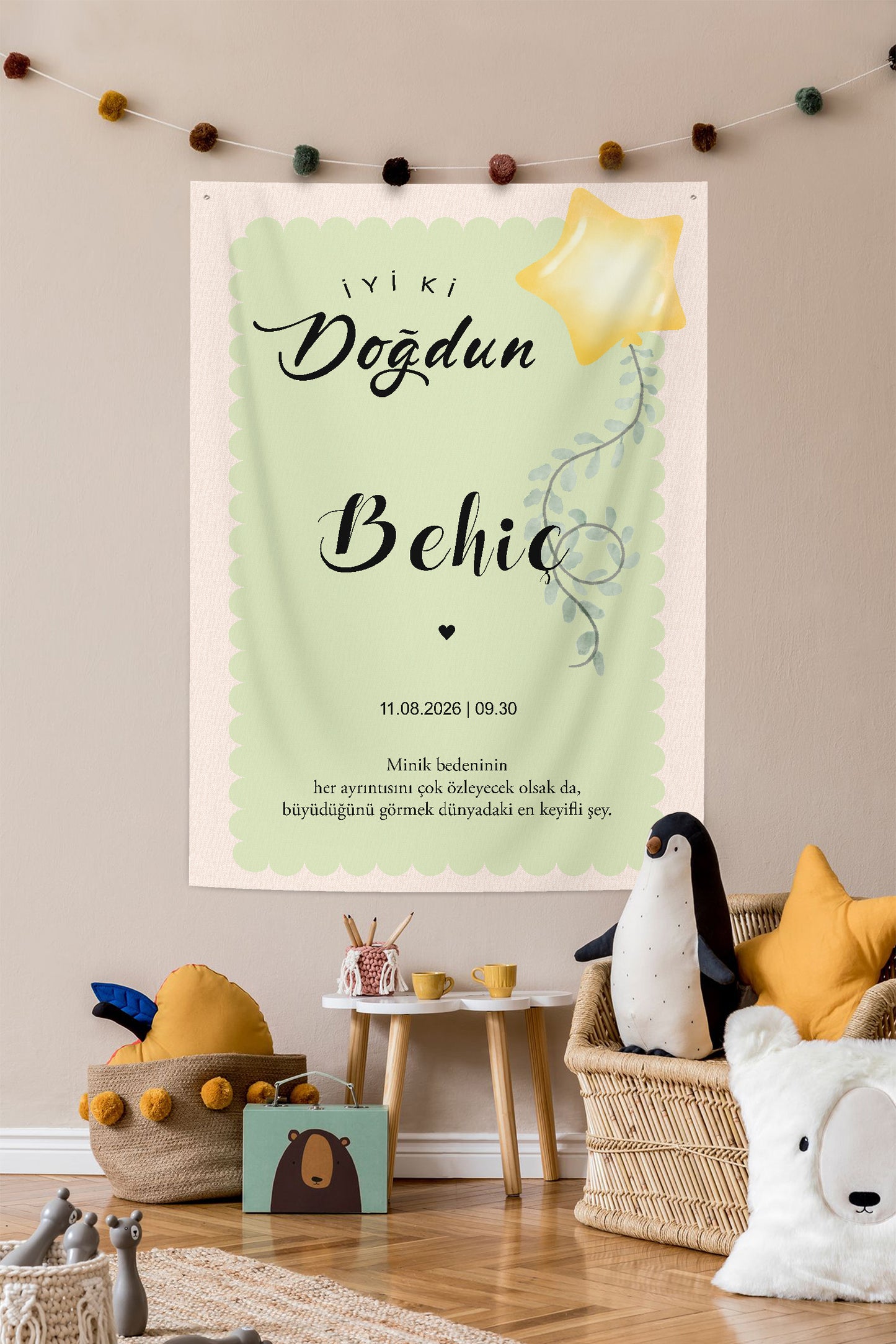 Kişiselleştirilebilir Doğum Günü Örtüsü (#258)