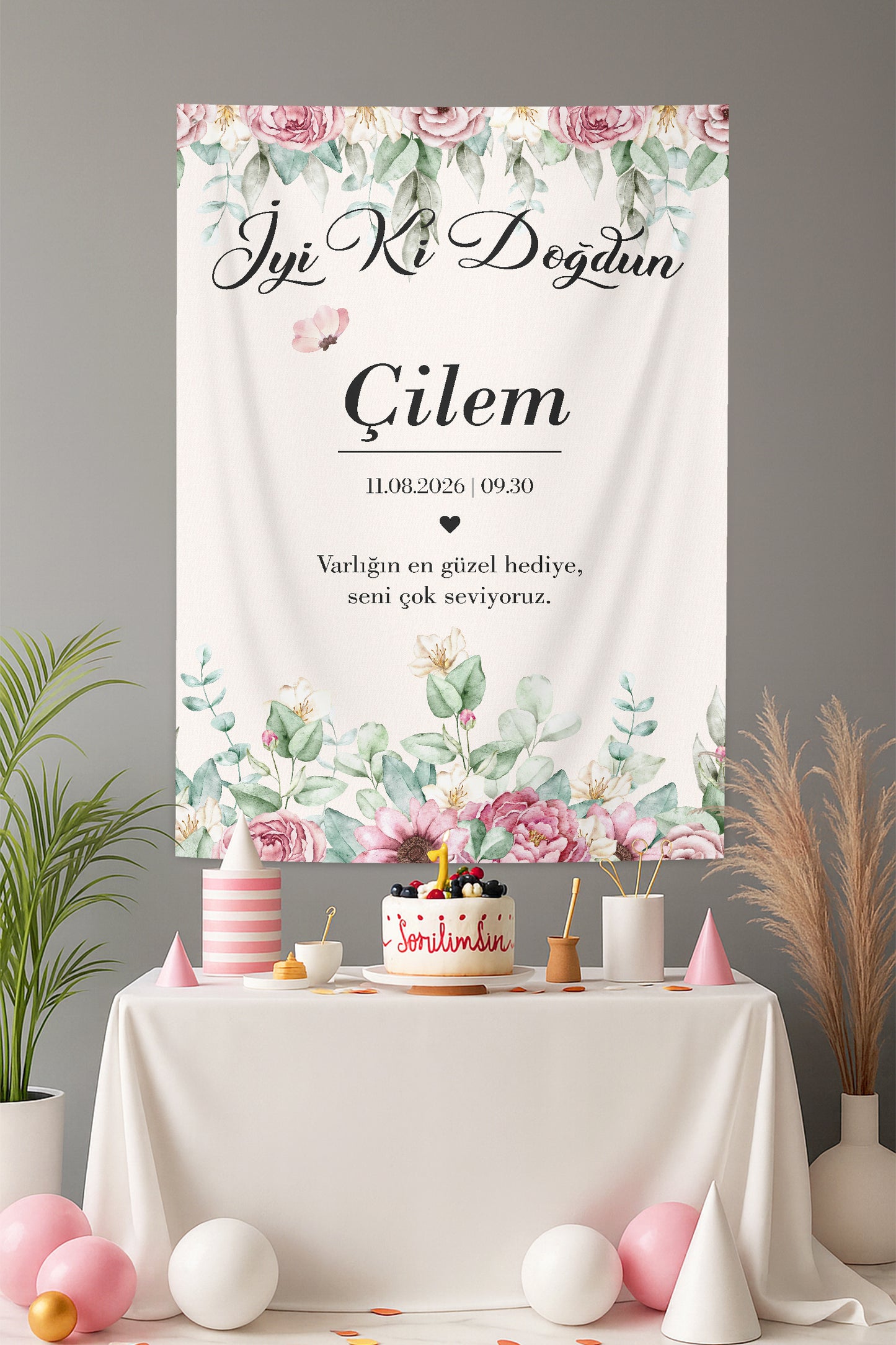 Kişiselleştirilebilir Doğum Günü Örtüsü (#254)