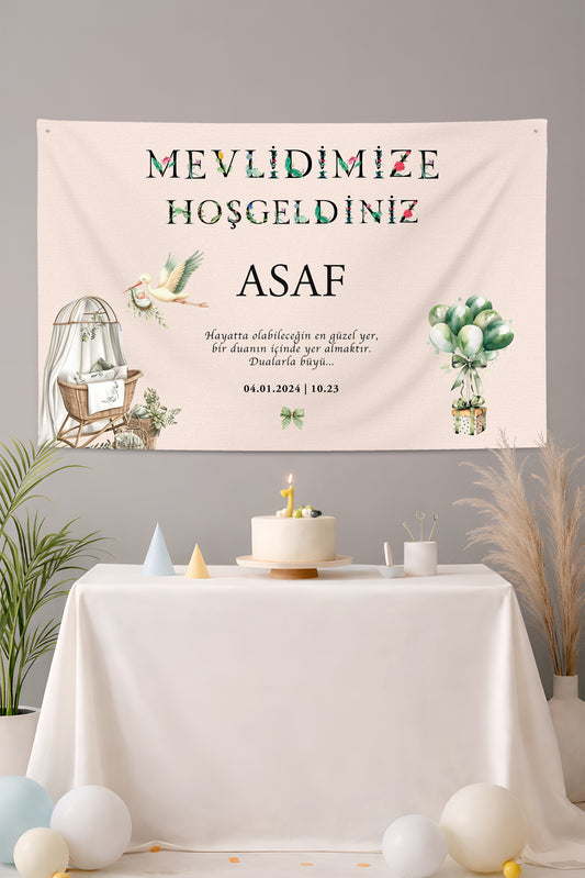 Kişiye Özel Mevlid Günü Duvar Örtüsü (#173)