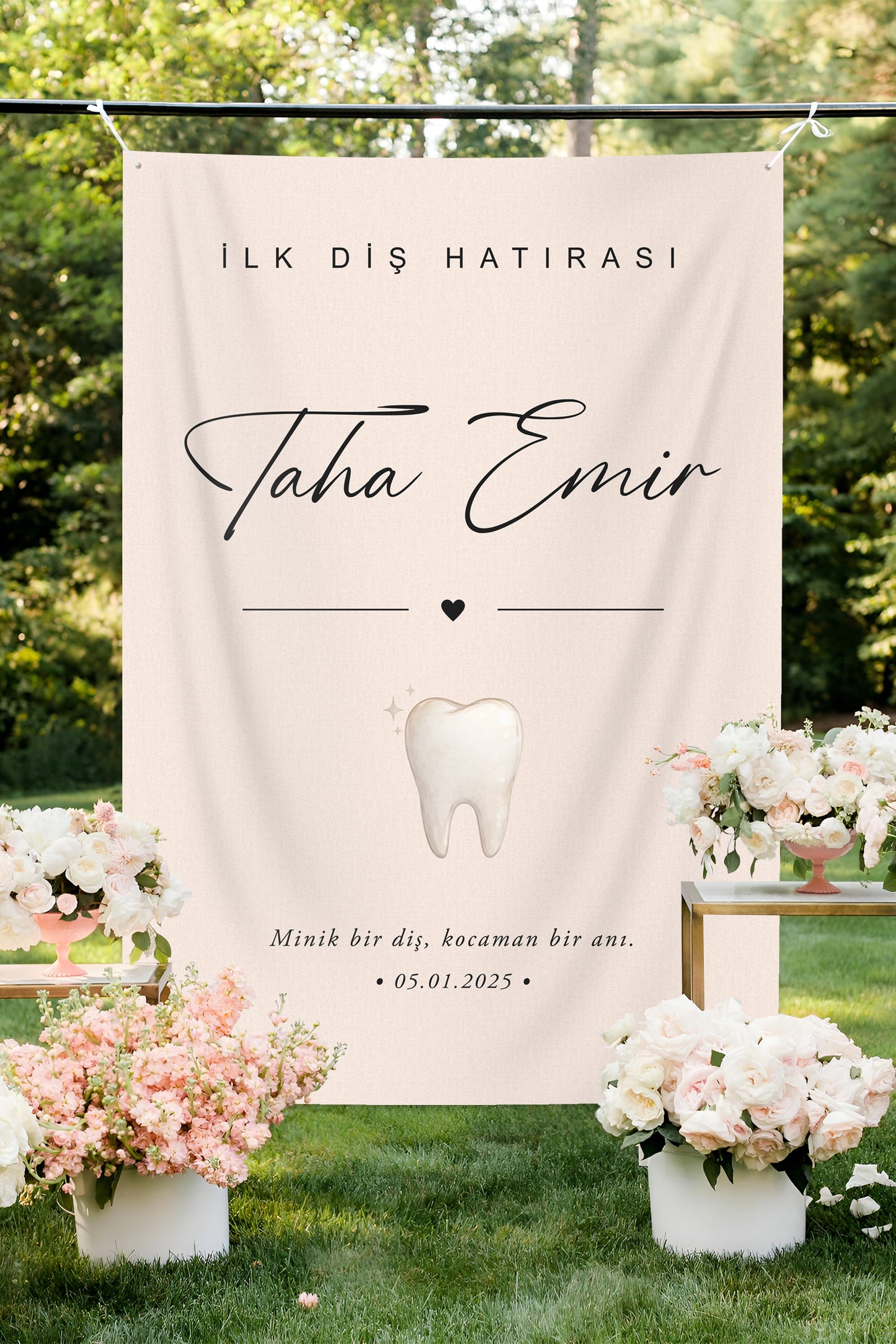 Diş Kutlama Gününe Özel Kişiselleştirilebilir Duvar Örtüsü (#183)