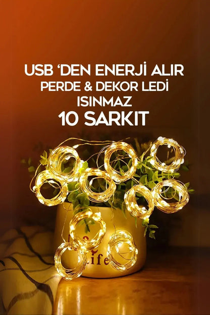 Dokumio Asparla + Perde Askı Aparatı + Kumanda + USB Uyumlu