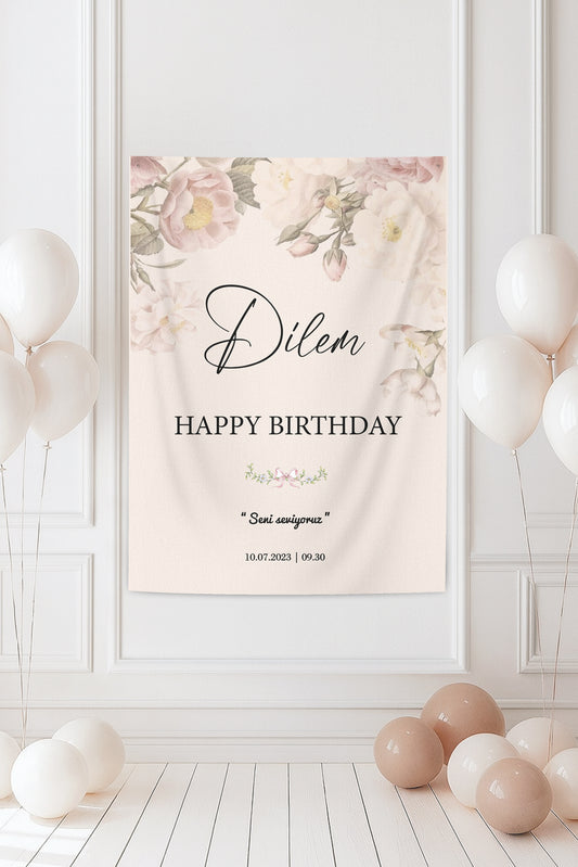 Kişiselleştirilebilir Doğum Günü Örtüsü (#238)