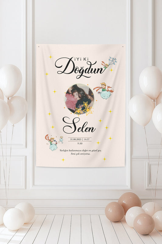 Kişiye Özel Fotoğraflı Doğum Günü Örtüsü (#237)