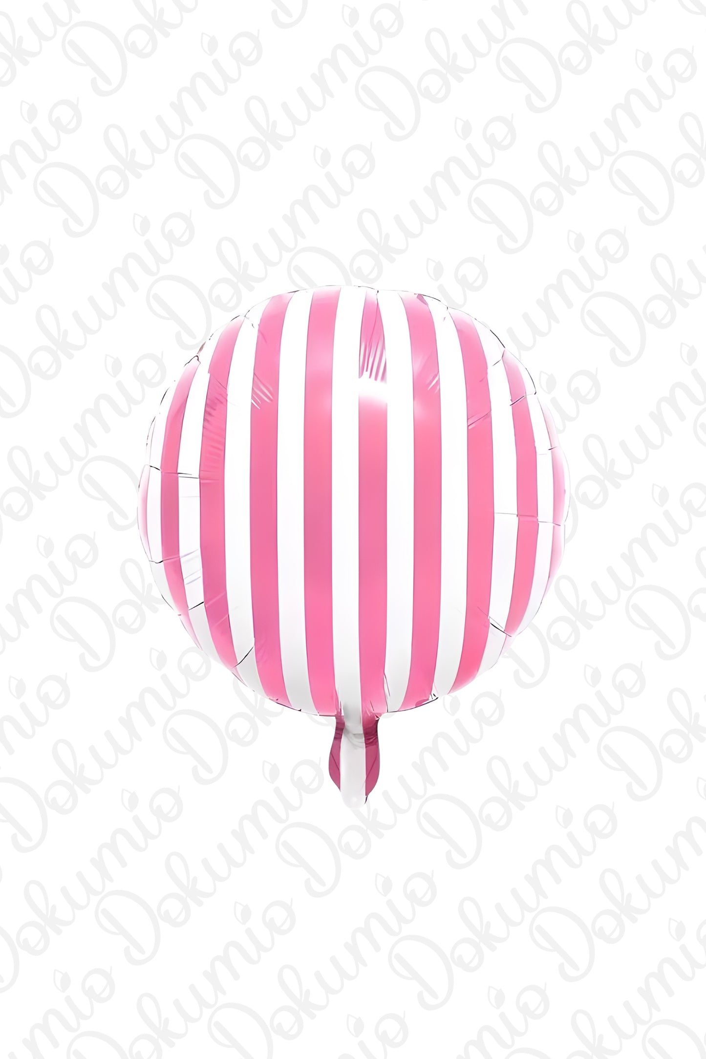 Yuvarlak Pembe Beyaz Folyo Balon (#BAL059)