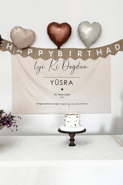 Kişiselleştirilebilir Doğum Günü Örtüsü (#47)