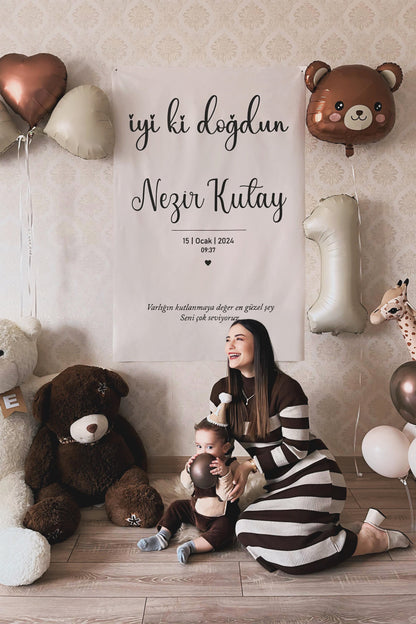 Kişiselleştirilebilir Doğum Günü Örtüsü (#8)