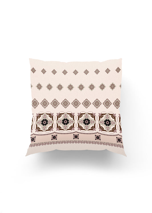 Boho Zarafet: Pastel Etnik Desenli Kırlent Kılıfı
