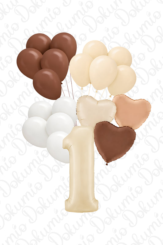 Retro Kalp Kuşağı 19 Parça Balon Seti (#BAL002)