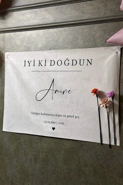 Kişiselleştirilebilir Doğum Günü Örtüsü (#2)