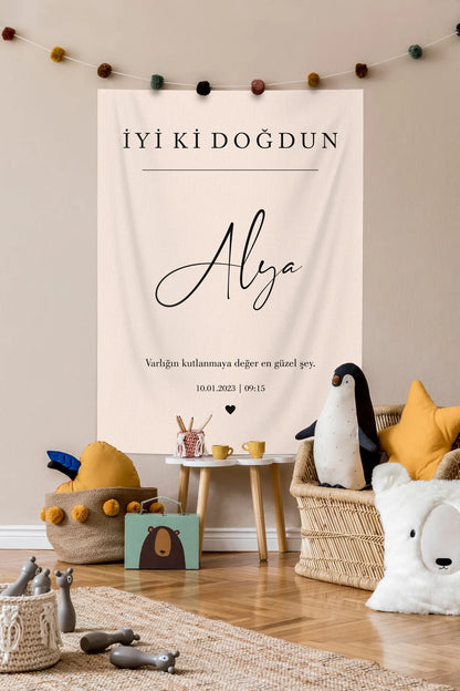 Kişiselleştirilebilir Doğum Günü Örtüsü (#24)