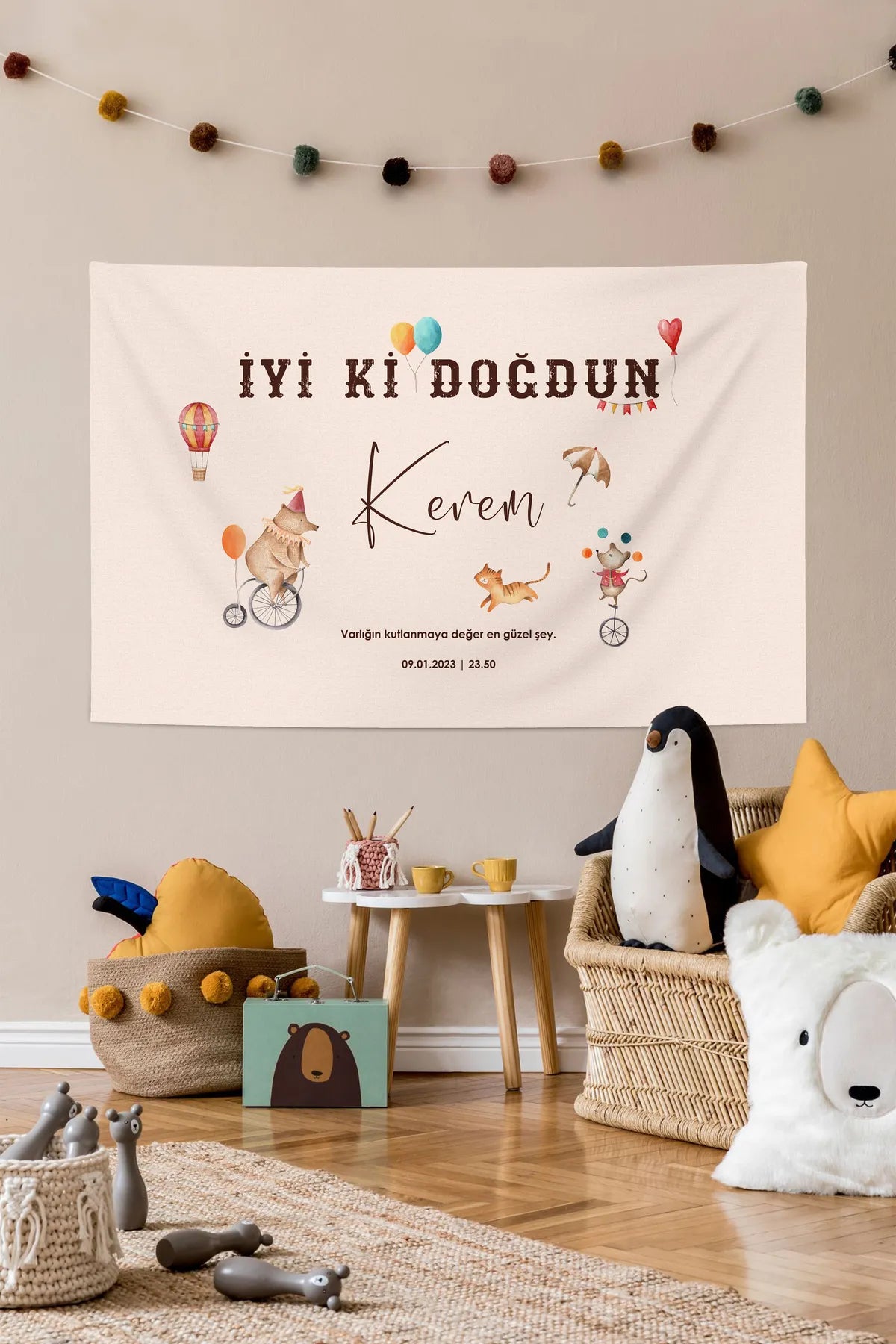 Kişiselleştirilebilir Doğum Günü Örtüsü (#32)