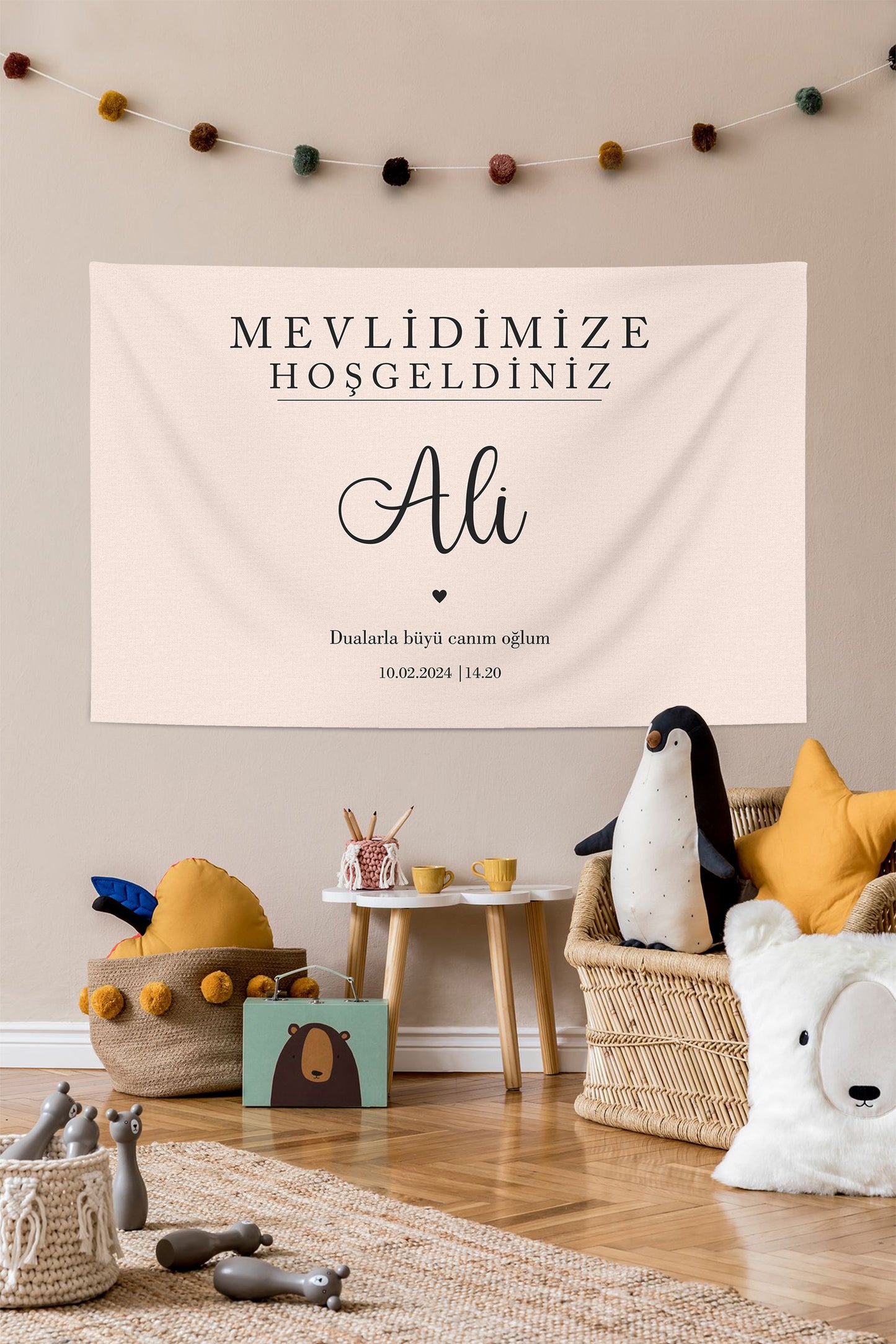 Kişiye Özel Mevlid Günü Duvar Örtüsü (#74)