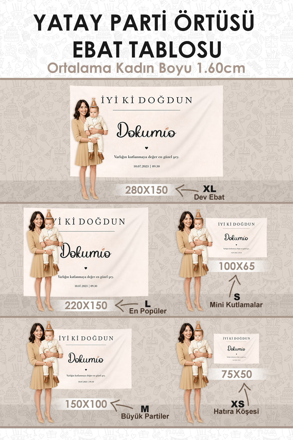 Kişiselleştirilebilir Doğum Günü Örtüsü (#112)