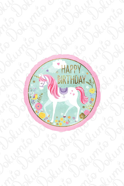 Yuvarlak Unicorn Folyo Balon (#114)