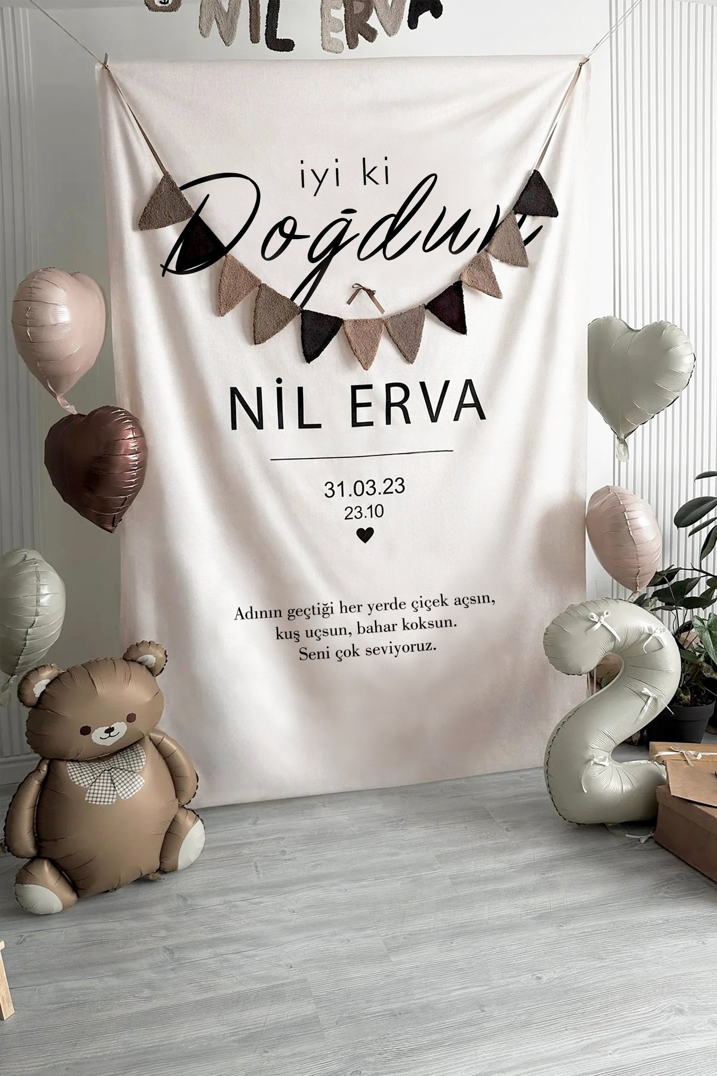 Kişiselleştirilebilir Doğum Günü Örtüsü (#1)