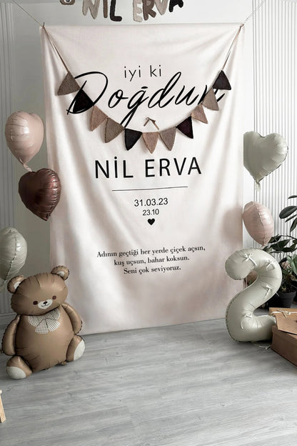 Kişiselleştirilebilir Doğum Günü Örtüsü (#1)