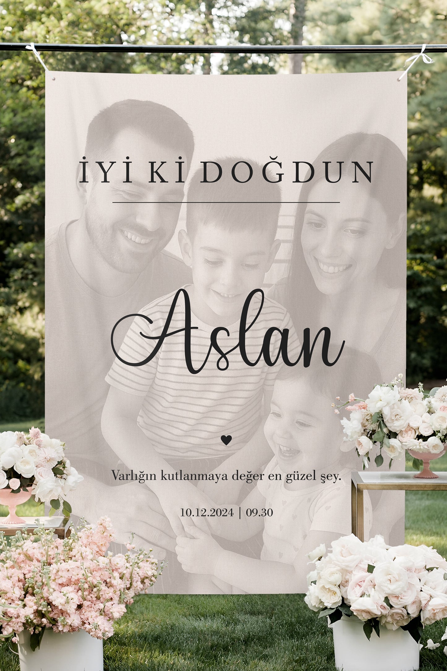 Kişiye Özel Fotoğraflı Doğum Günü Örtüsü (#129)