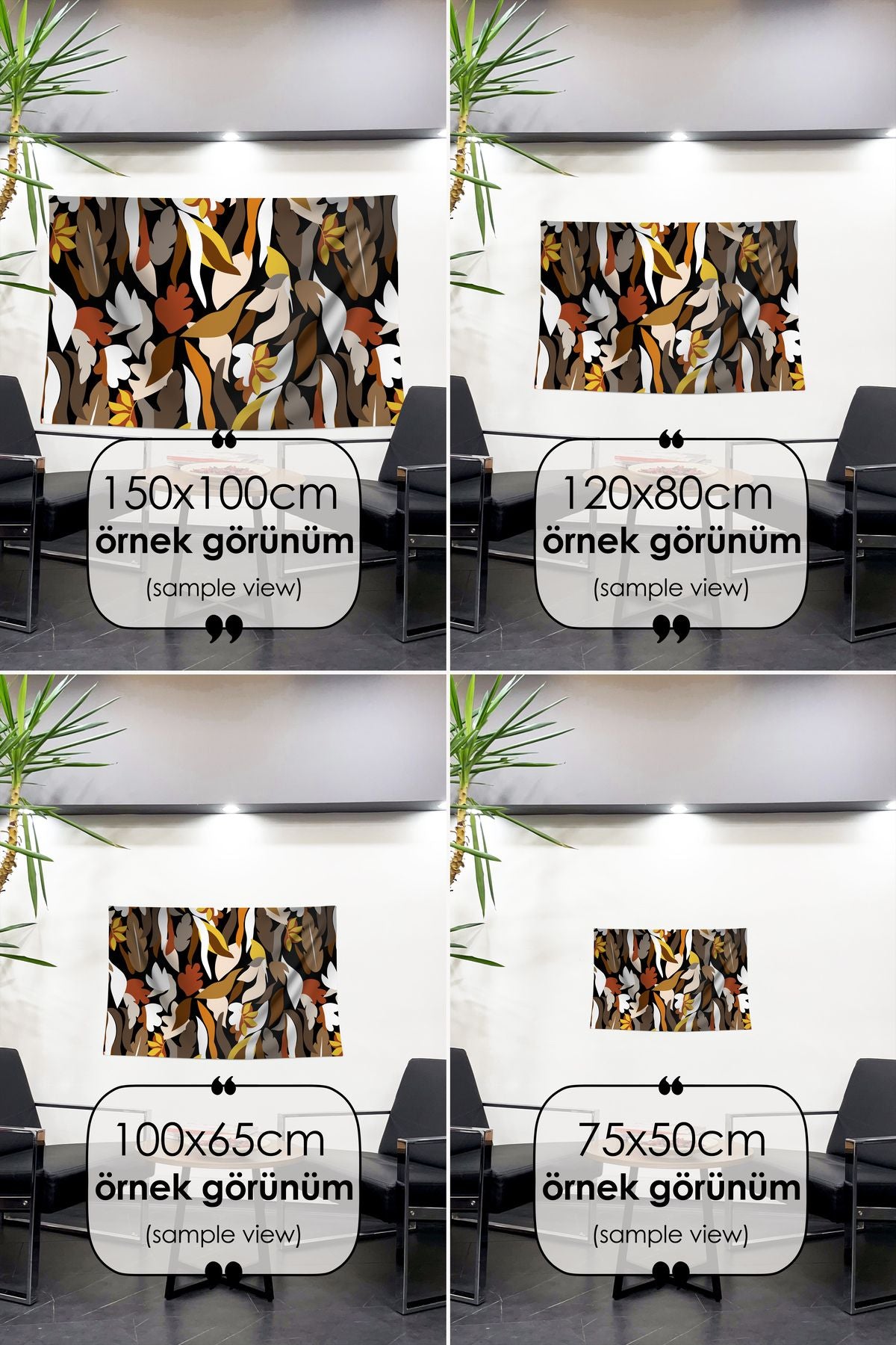 Vintage Yaprak Desenli