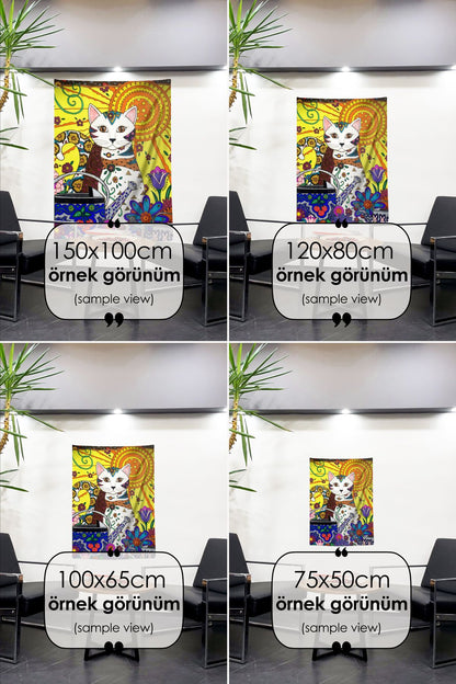 Doğanın Büyüsü: Etnik Desenler ve Kedi Portresi