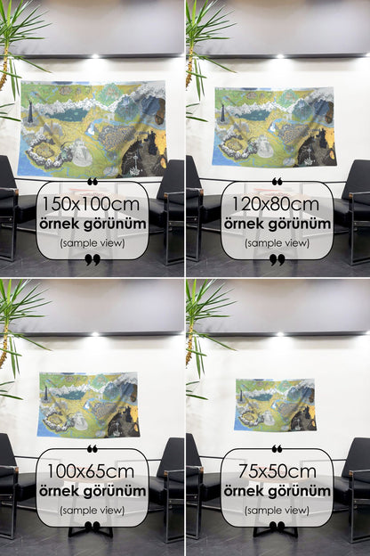 Orta Dünya'nın Derinliklerine Yolculuk: Yüzüklerin Efendisi Evreni Haritası