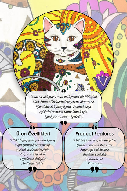 Doğanın Büyüsü: Etnik Desenler ve Kedi Portresi