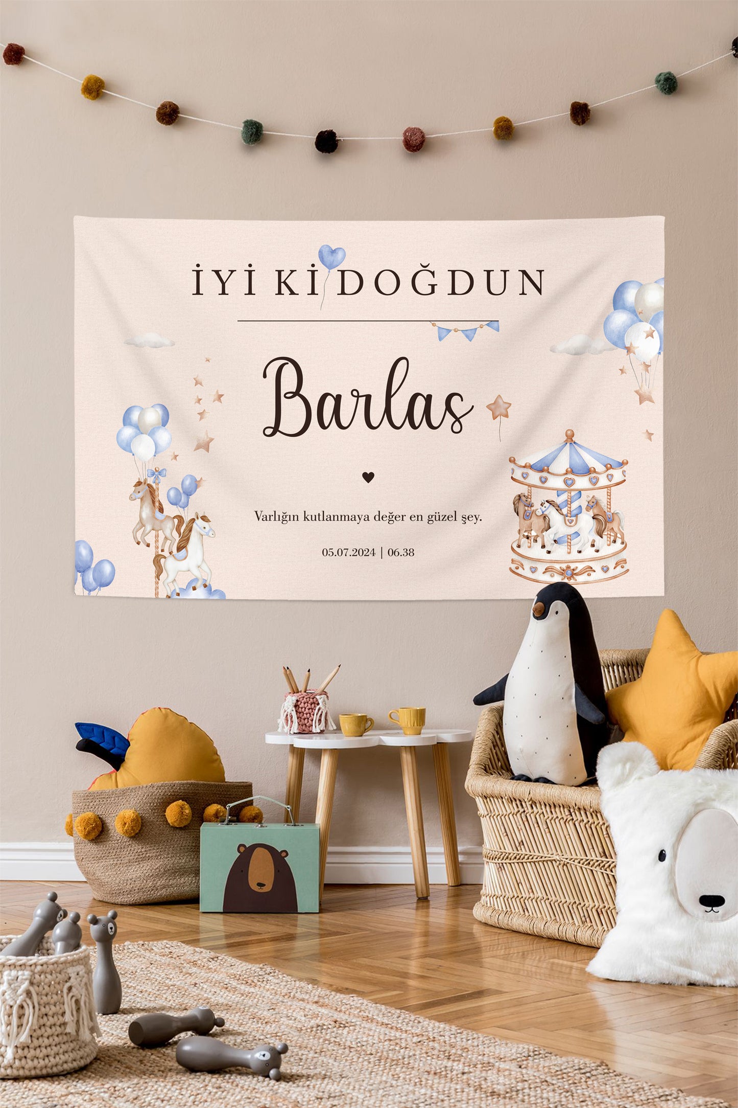 Kişiselleştirilebilir Doğum Günü Örtüsü (#69)