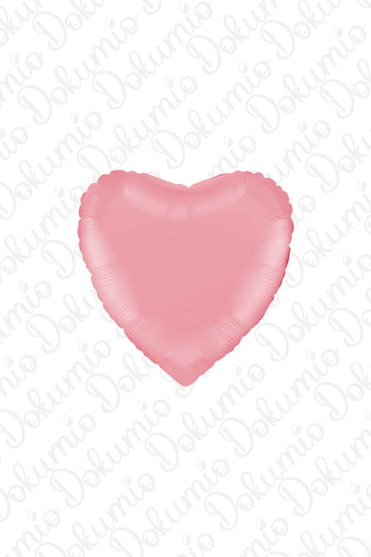Pembe Kalp Folyo Balon ( 45cm ) 18"