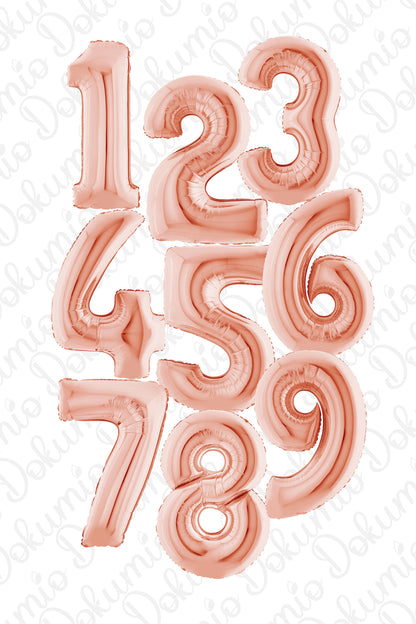 Rose Gold Renk Rakam Folyo Balon ( 70cm)