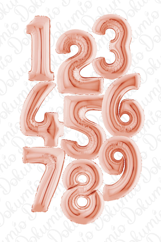 Rose Gold Renk Rakam Folyo Balon ( 70cm)