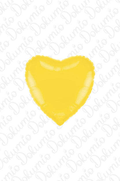Sarı Kalp Folyo Balon ( 45cm ) 18"