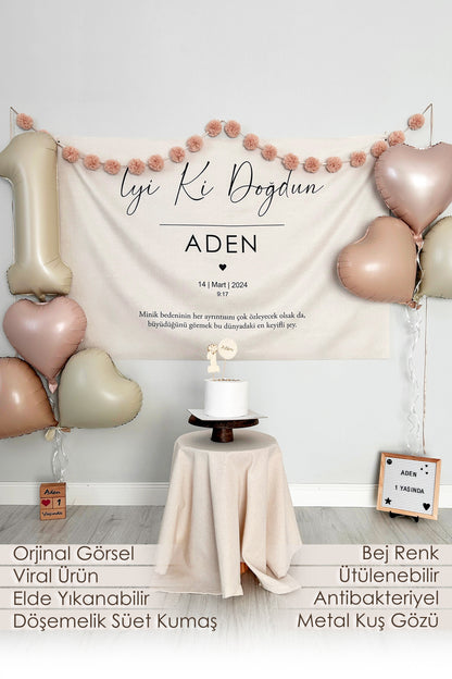 Kişiselleştirilebilir Doğum Günü Örtüsü (#47)