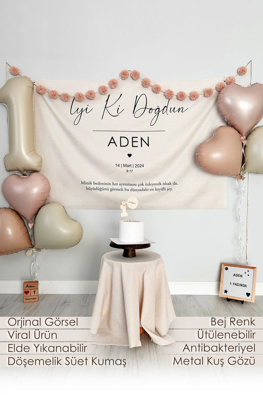 Kişiselleştirilebilir Doğum Günü Örtüsü (#47)