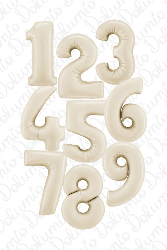 Ten Renk Rakam Folyo Balon ( 70cm)