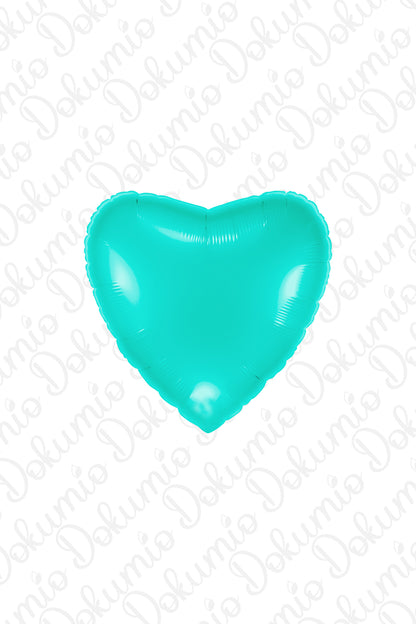 Turkuaz Kalp Folyo Balon ( 45cm ) 18"