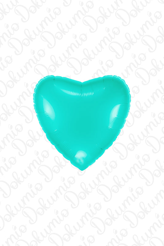 Turkuaz Kalp Folyo Balon ( 45cm ) 18"