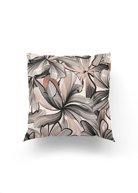 Sofistike Yaprak Desenli Premium Kırlent Kılıfı