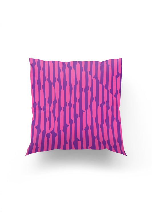 Pink Pulse – Soyut Ritimli Desenli Dekoratif Kırlent Kılıfı