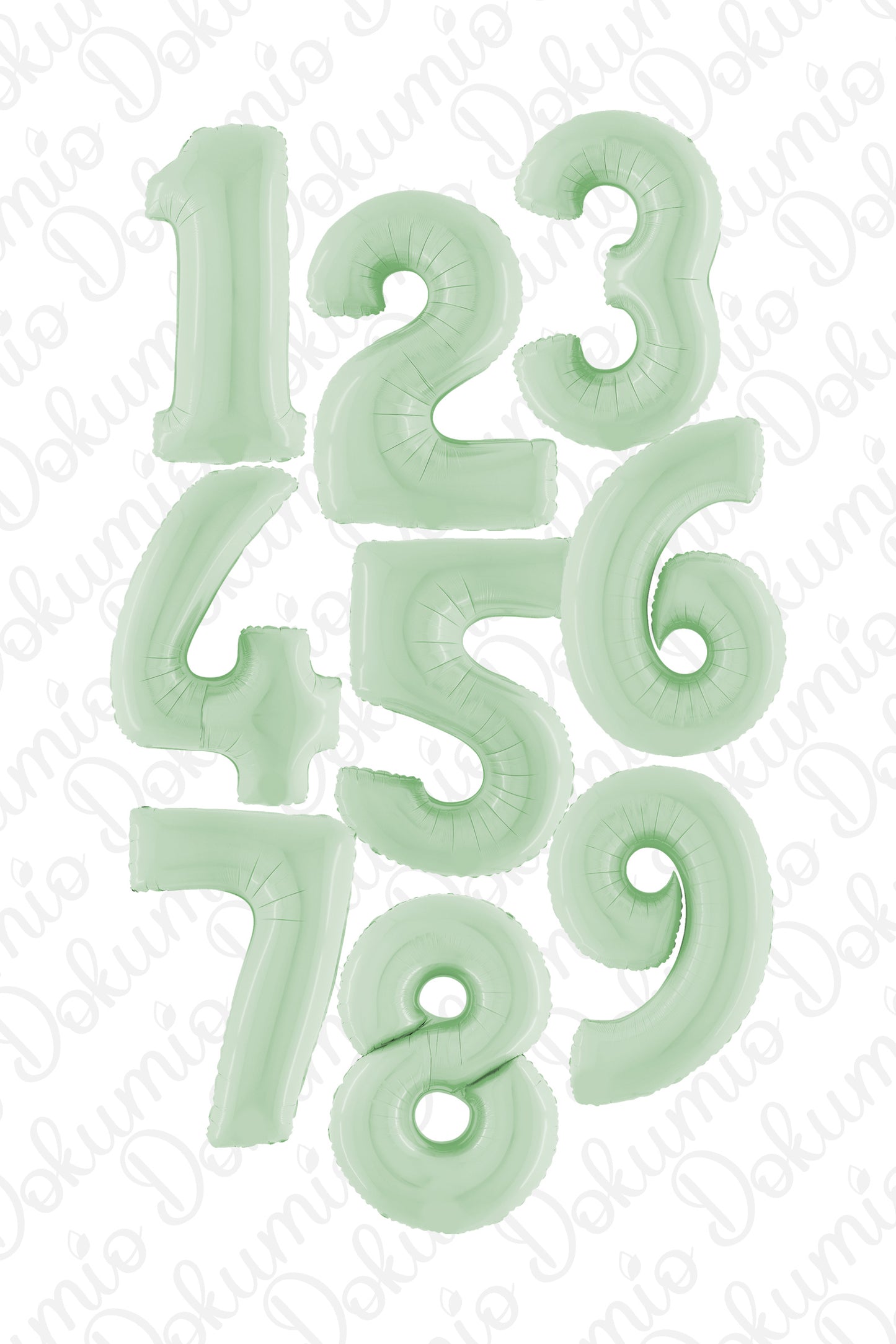 Yeşil Renk Rakam Folyo Balon ( 70cm)